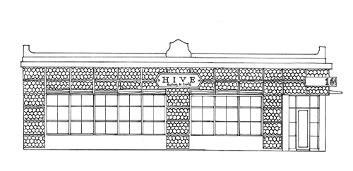 An Illustration of the Hive Bakery & Cafe Storefront